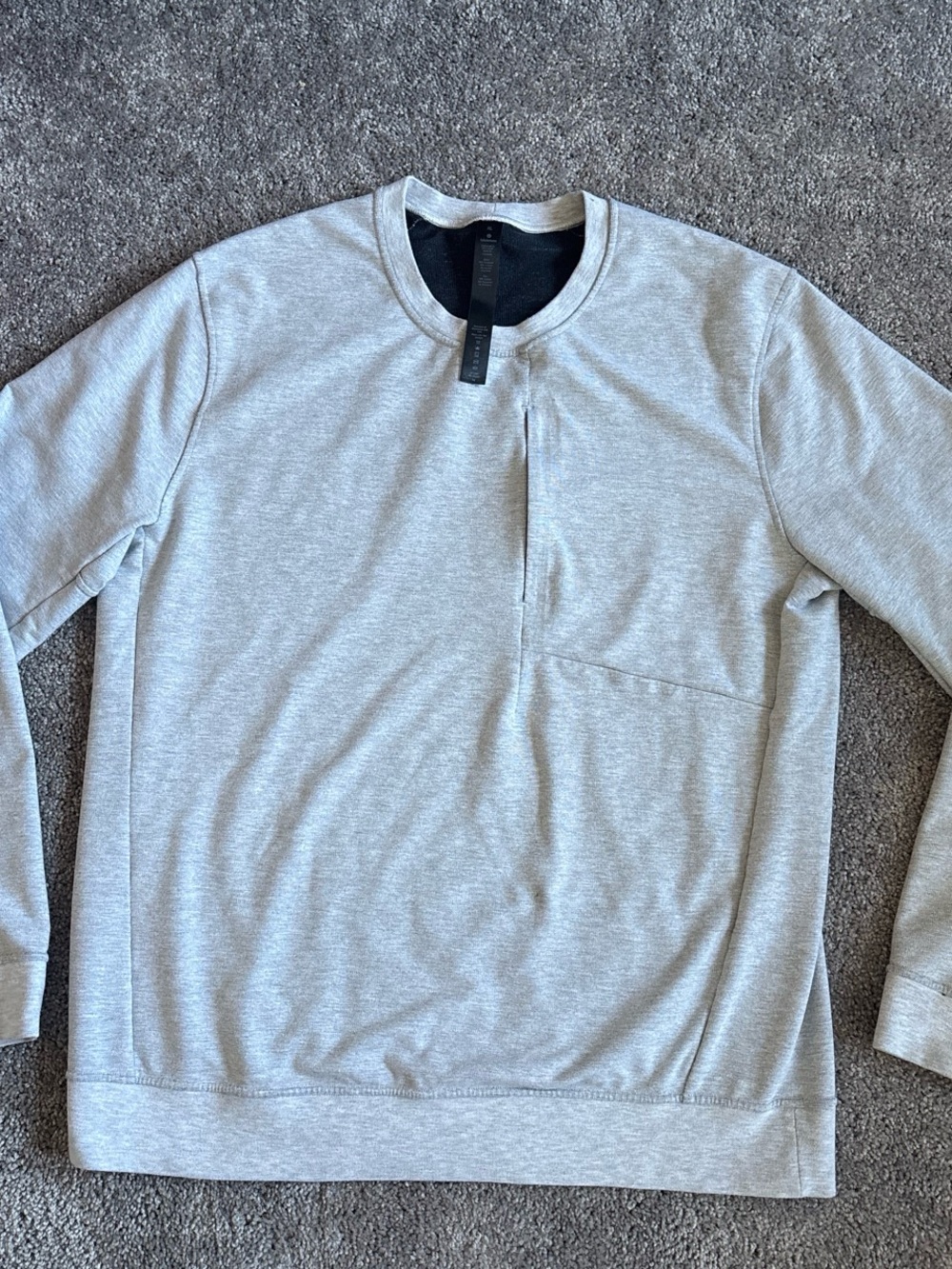 lululemon athletica Light Gray Crew Neck Pullover